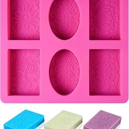 Bronto Silicone Soap Moulds for Soap Making 80gm, Round & Rectangle Soap Mould Silicon Soap Moulds for Soap Making (Random Colour) (Set of 1) (Multicolor) image 1