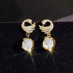 Celestique Pearls Beaded Quirky Shaped Drop Earrings-38