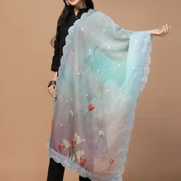 Kaizen TEXO FAB Printed Organza Dupatta image 4