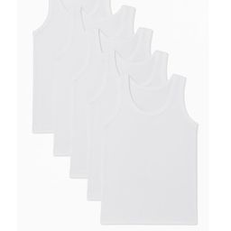 Uptakers Pack of 5 Pure Cotton Innerwear Vests-image-4