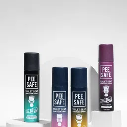 PEESAFE Set Of 2 UTI Risk Reduction Toilet Seat Sanitizer Spray -75ml Each- Citrus image 1
