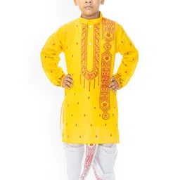 BAESD Boys Ethnic Motifs Printed Straight Kurta with Dhoti Pants-52