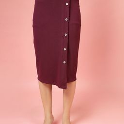 Chemistry Pencil Asymmetric Midi Skirt-image-24