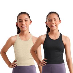 BRAAFEE Girls Set of 2 Non Padded Cotton Camisoles-image-4