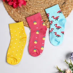 YK Boys Pack Of 3 Patterned Ankle Length Socks-image-93