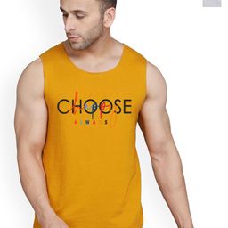 SLOWLORIS Pack Of 2 Printed Round Neck Gym Vests VSL26 CMB(CHS MUSTARD)(FRD BLACKGREY)-image-41