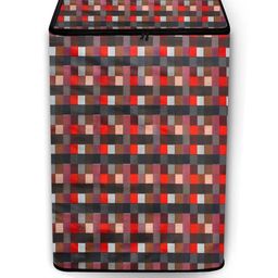 The Furnishing Tree Washing Machine Cover Lattice Pattern Red Compatible for Whirlpool 6.5 Kg Fully-image-57