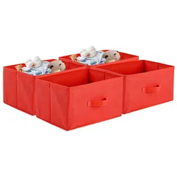 Kuber Industries Red 4 Pieces Drawer Organisers-23