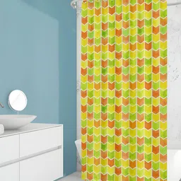 ArtzFolio Yellow & Green Printed Water Proof Shower Curtain-image-81