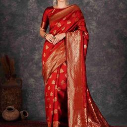 SHRIMAY Woven Design Zari Banarasi Saree-image-69