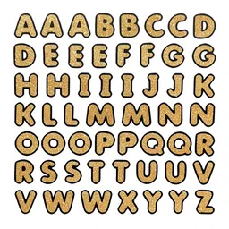 Comet Busters Gold Toned Alphabet Self-Adhesive Stickers-image-81