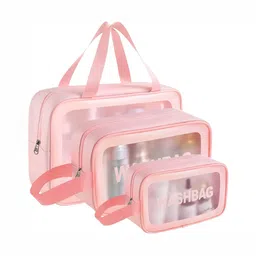 Panchhi Store 3-Pcs Printed Makeup Pouch With Hand Strap-33