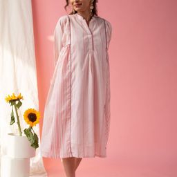 KUSVAA Women Ashni Cotton A Line Dress-image-1