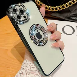 LuxuryKase Green Embellished LK030 iPhone 13 Pro Logo Hole Phone Case-picture-20