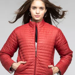 SHAYE Women Mock Collar Solid Casual Puffer Reversible Jacket-picture-14