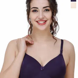 College Women Full Coverage Lightly Padded Solid Bra-picture-24