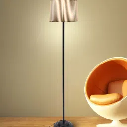 tu casa Contemporary Black thick Floor Lamp with Zebra Print-picture-15