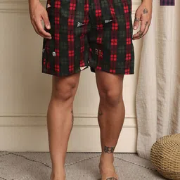 Mast & Harbour Pack Of 2 Checked Super Pure Combed Mercerized Cotton Boxers - BOXCOM38-S-image-76