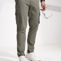 INVICTUS Men Tapered Fit Cargo Trousers-picture-29