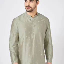 indus route by Pantaloons Men Printed Thread Work Kurta-picture-29