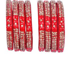 fitonrist Set Of 4 Stone-Studded Bangles-image-74