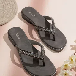 Inc 5 Women Embellished T-Strap Flats-image-28
