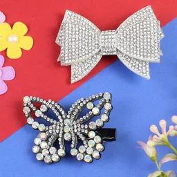 Asthetika Kids Girls Set of 2 Embellished Alligator Hair Clip-image-48