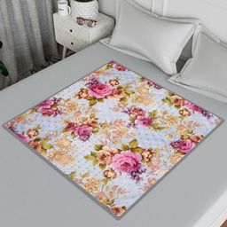 Aura Kids Blue & Pink Gulab Printed Reversible Square Shape Table Placemat-picture-29