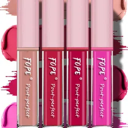 FOPE Set Of 4 Pout Perfect Matte Liquid Lipstick - 4 ml Each - 06-09-11-12-15