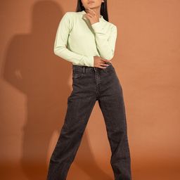 Stylecast X Kotty Women Solid Self Design Regular Top-image-60