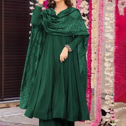 KALINI Women Embroidered Regular Thread Work Kurta with Palazzos & Dupatta-picture-52