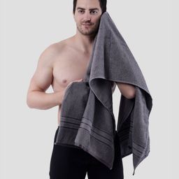 Dollar Socks Grey 1 Cotton 600 GSM Bath Towel-image-33