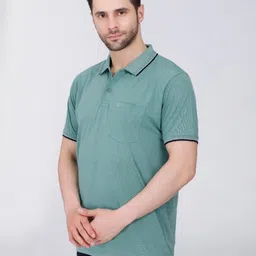 ARRAY Men Polo Collar Pockets T-shirt with Mask-image-6