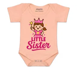 Arvesa Kids-Unisex Peach Cotton Rompers-picture-24