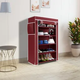 5 Layer Wardobe With Rust proof PVC Pipe PP Collapsible Wardrobe-image-8