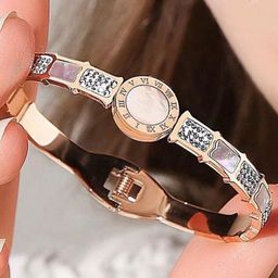 V FASHION JEWELLERY Rose Gold-Plated Kada Bracelet-image-80