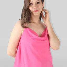 PRETTY LOVING THING Women Cowl Neck Crop Top-image-33