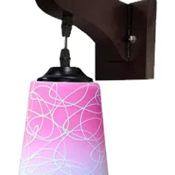 Somil Premium Designer Glass Wall / Night Lamp Elegant & Stylish Dcor Accent for Modern Interiors, Color- Pink, White, Size:- 20 X 25 X 22.5 CM-image-85