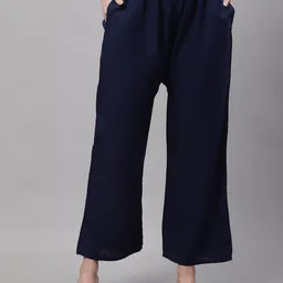 Jinfo Women Flared Knitted Ethnic Palazzos-41