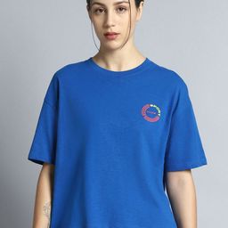 CULT Typography Printed Drop-Shoulder Sleeves Bio Finish Cotton Boxy T-shirt-image-39