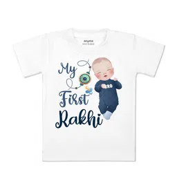 Arvesa Kids Typography Printed Applique T-shirt-picture-46