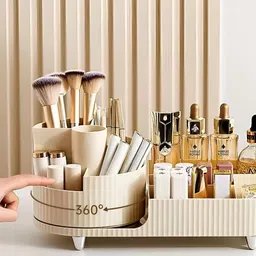 Panchhi Store White Wardrobe Reusable 360 Rotating Desk Organiser image 5