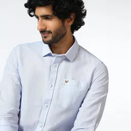 Blackberrys Men India Slim Fit Solid Spread Collar Linen Casual Shirt-image-99