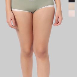 INTIMATE QUEEN Pack Of 4 Mid-Rise Antibacterial Rash-Free Boyshort Briefs IQ-LCBU-FP-XS-image-89
