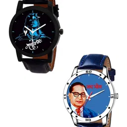 TARIDO Men Printed Dial & Straps Analogue Watch TD_MAHADEV001_TD4642SL04_Combo-16