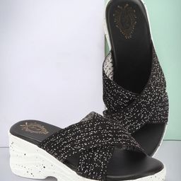 H.M. LADIES FOOTWEAR Woven Design Wedge Heel Sandals-image-0