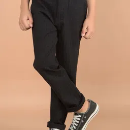Crimsoune Club Boys Printed Smart Slim Fit Chinos Trousers-image-16
