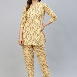 KALINI Printed Pure Cotton Tunic With Trouser-image-18
