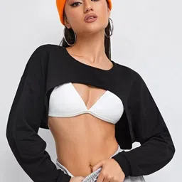 BUY NEW TREND Women Solid Boxy Crop Top-image-87