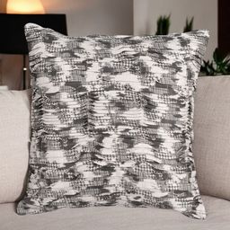 Khaabka Grey & White Abstract Square Cushion Covers-image-46
